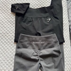 Alphalete / Gymshark- Charcoal and black Leggings